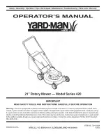 Yard-Man Model Series 420 Operator'S Manual preview