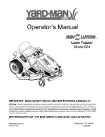 Yard-Man Revolution 624 Operator'S Manual preview