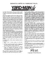 Preview for 36 page of Yard-Man YM137 Operator'S Manual