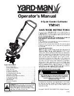 Предварительный просмотр 1 страницы Yard-Man YM141 Operator'S Manual