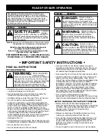 Preview for 3 page of Yard-Man YM155 Operator'S Manual