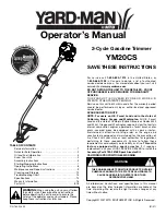 Yard-Man YM20CS Operator'S Manual preview