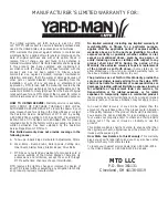 Предварительный просмотр 22 страницы Yard-Man YM25 Operator'S Manual