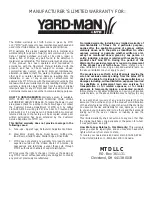 Preview for 20 page of Yard-Man YM300 Operator'S Manual