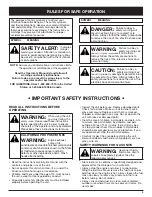 Preview for 3 page of Yard-Man YM320BV Operator'S Manual