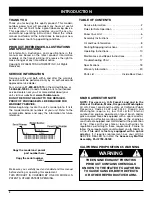 Preview for 2 page of Yard-Man YM400 Operator'S Manual