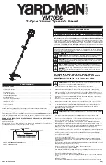 Preview for 1 page of Yard-Man YM70SS Operator'S Manual