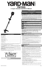 Yard-Man YM70SS Operator'S Manual предпросмотр