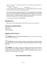 Предварительный просмотр 2 страницы Yard Tuff ACR-500T Owner'S Manual