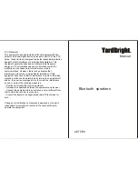 Предварительный просмотр 1 страницы YardBright GBTSP01 Manual