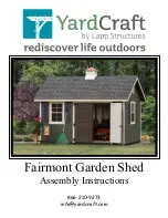 YardCraft Fairmont Garden Shed Assembly Instructions Manual предпросмотр