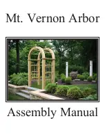 YardCraft Mt. Vernon Arbor Assembly Manual preview