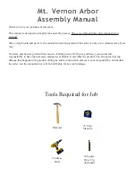 Preview for 2 page of YardCraft Mt. Vernon Arbor Assembly Manual