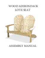 Preview for 1 page of YardCraft WOOD ADIRONDACK LOVE SEAT Assembly Manual