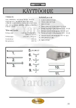 Preview for 11 page of Yarden 80548 Instruction Manual