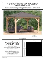 Preview for 1 page of Yardistry 12' x 12' MERIDIAN GAZEBO YM11769 Installation And Operating Instructions Manual