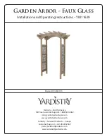 Yardistry YM11629 Installation And Operating Instructions Manual предпросмотр