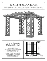 Предварительный просмотр 1 страницы Yardistry YM11635X Installation And Operating Instructions Manual