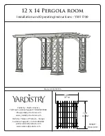 Предварительный просмотр 1 страницы Yardistry YM11700 Installation And Operating Instructions Manual