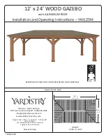 Yardistry YM12784 Installation And Operating Instructions Manual preview