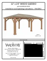 Yardistry YM12952 Installation And Operating Instructions Manual preview