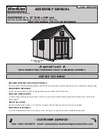 Preview for 3 page of Yardline OAKRIDGE 8 x 12 Assembly Manual