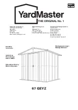 Yardmaster 67 GEYZ Assembly Instructions Manual preview