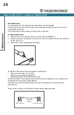 Предварительный просмотр 28 страницы Yardworks 054-5775-8 Instruction Manual