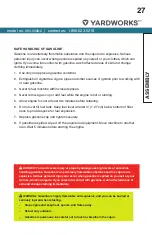 Preview for 27 page of Yardworks 060-0608-2 Operator'S Manual