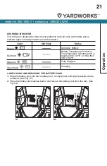 Предварительный просмотр 21 страницы Yardworks CLM48BCU1 Instruction Manual