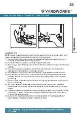 Предварительный просмотр 23 страницы Yardworks CLM48BCU1 Instruction Manual