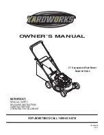 Предварительный просмотр 1 страницы Yardworks Yardworks 60-1620-4 Owner'S Manual