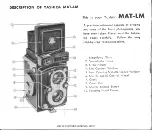 Предварительный просмотр 3 страницы Yashica MAT-LM Instruction Booklet