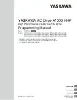 Preview for 1 page of YASKAWA A1000 HHP Programming Manual