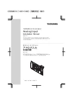 Preview for 1 page of YASKAWA AI-A3 Installation Manual