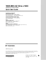 Preview for 36 page of YASKAWA CIMR-JCBA0001 Quick Start Manual