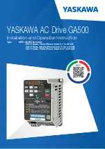 Preview for 1 page of YASKAWA CIPR-GA50C series Installation And Operation Instruction Manual