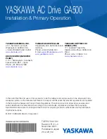 Предварительный просмотр 236 страницы YASKAWA CIPR-GA50UB001AJ Series Installation & Primary Operation