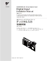 YASKAWA DI-A3 Installation Manual предпросмотр