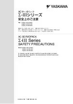 YASKAWA E-III Series Safety Precautions preview