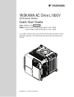 YASKAWA L1000V CIMR-LC V Series Quick Start Manual preview