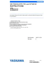 Preview for 1 page of YASKAWA MOTOMAN-EPX1750 Instructions Manual