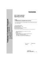 YASKAWA MOTOMAN-MH600 Instructions Manual preview