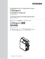 YASKAWA SI-S3/V Series Installation Manual preview