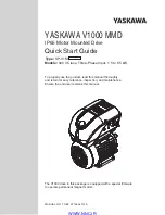 YASKAWA V1000 MMD Quick Start Manual preview