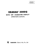 YASKAWA YASNAC 2000G Operator'S Manual preview