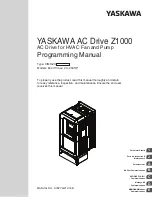 YASKAWA Z1000 CIMR-ZU*A Series Programming Manual preview