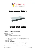 Yawarra ALIX 1 Quick Start Manual preview