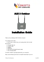 Yawarra ALIX 3 Outdoor Installation Manual preview