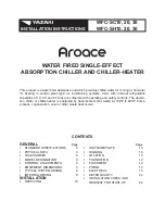 Yazaki Aroace WFC-SC10 Installation Instructions Manual preview